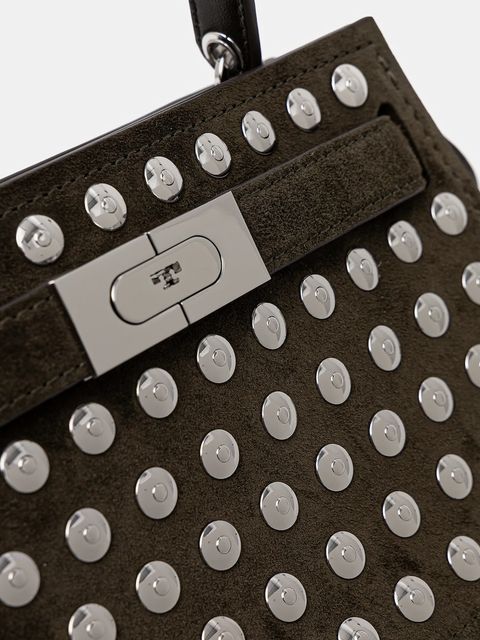 Tory Burch torebka zamszowa Lee Radziwill kolor zielony 175017-301 - zdjęcie produktu nr 2