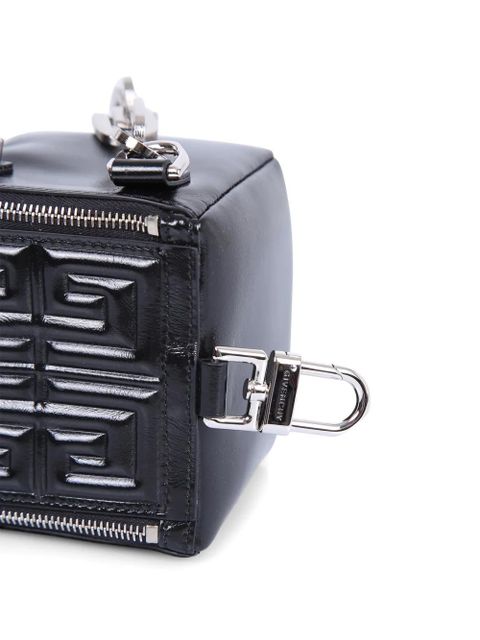 Givenchy mini Pandora box leather crossbody bag - Black