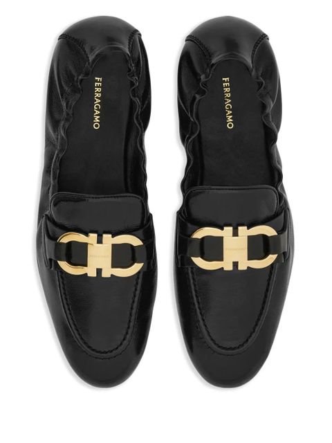 Ferragamo Gancini loafers - Black
