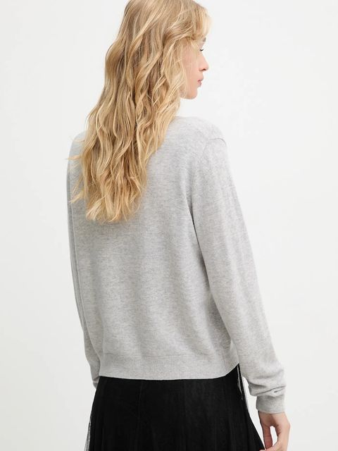Answear.LAB kardigan z wełny merino damski kolor szary lekki - zdjęcie produktu nr 2
