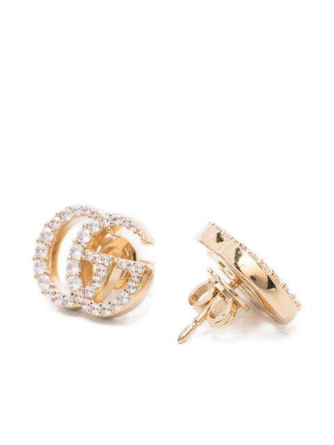 Gucci GG Marmont crystal earrings - Gold