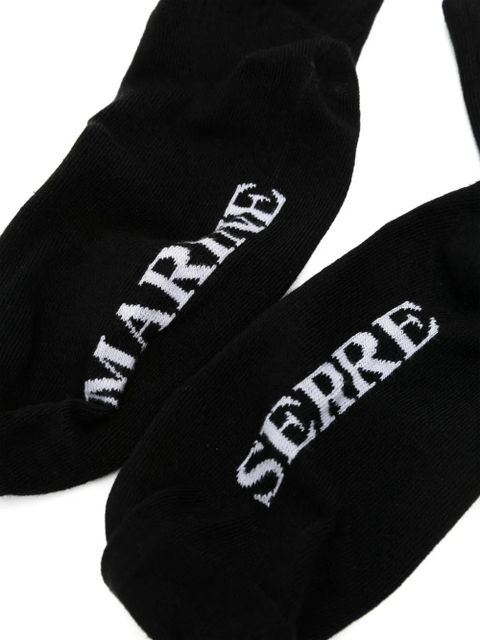 Marine Serre Crescent Moon cotton-blend ankle socks - Black - zdjęcie produktu nr 2