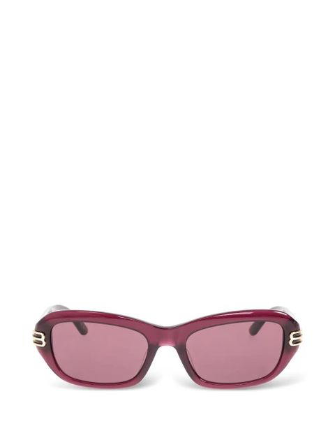 Balenciaga Eyewear logo oval-frame sunglasses - Purple - zdjęcie produktu nr 1