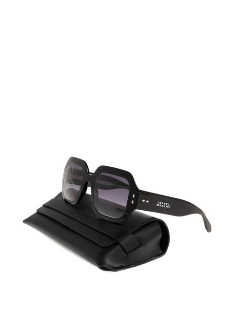 Isabel Marant Eyewear studded geometric-frame sunglasses - Black - zdjęcie produktu nr 2