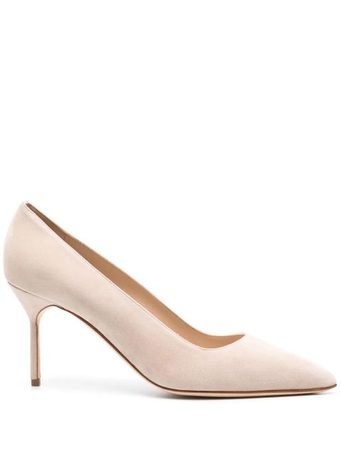 Manolo Blahnik BB 70mm suede pumps - Neutrals - zdjęcie produktu nr 1