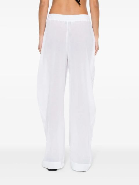 The Attico logo-embroidered cotton trousers - White - zdjęcie produktu nr 2