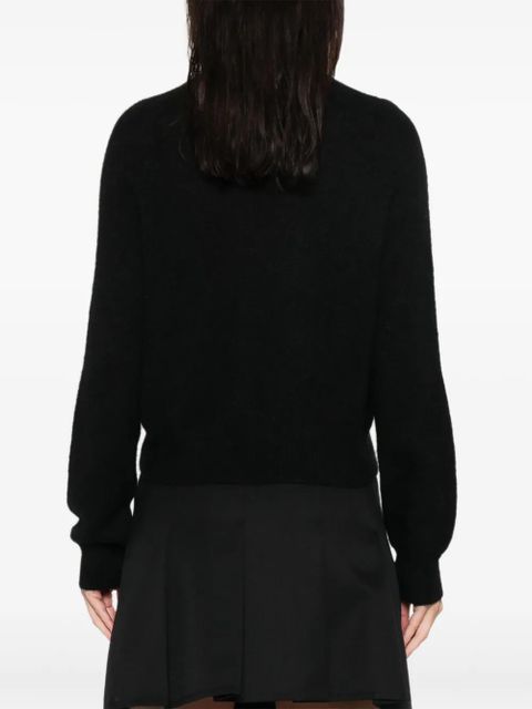 DÔEN Petra crystal-button cardigan - Black