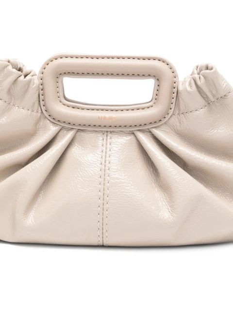 Maje logo-detail gathered tote bag - Neutrals