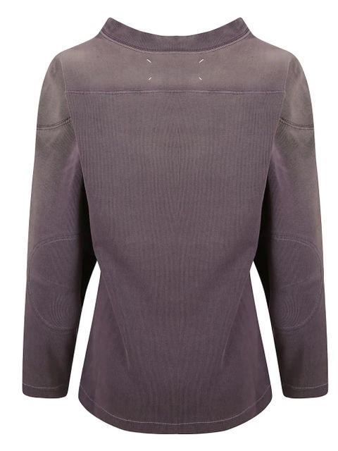Maison Margiela embossed long-sleeve top - Purple