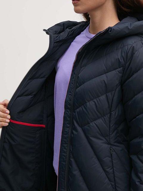 Tommy Hilfiger kurtka puchowa damska kolor granatowy przejściowa WW0WW42622