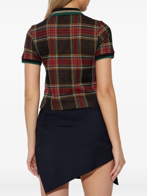 Vivienne Westwood plaid short-sleeve polo shirt - Red