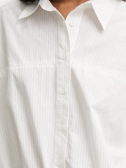 Answear.LAB koszula damska kolor biały relaxed z kołnierzykiem klasycznym