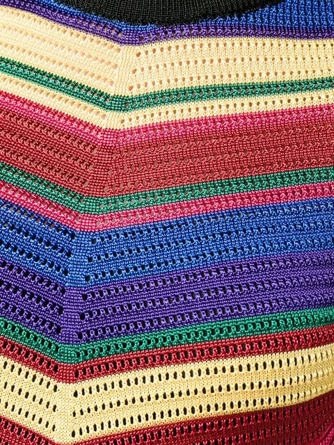 Balmain chevron knit dress - Red