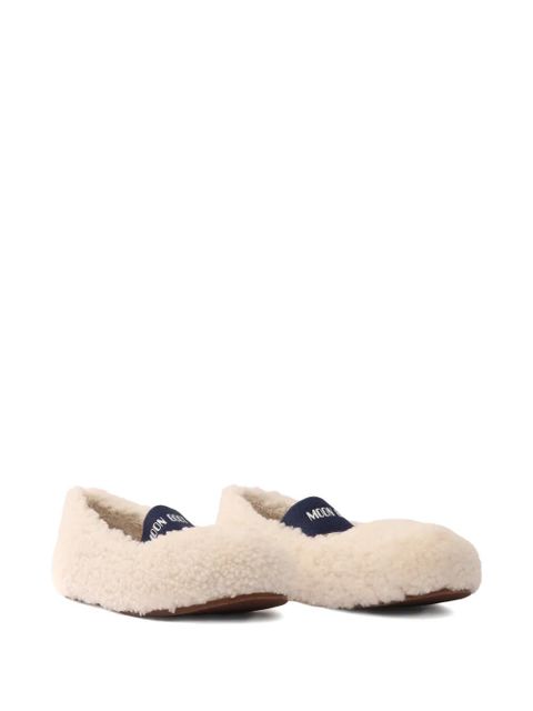 Moon Boot shearling strap ballet flat - Neutrals