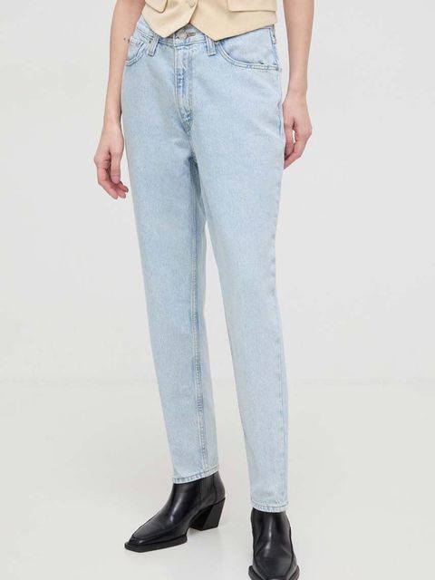 Levi's jeansy 80S MOM JEAN damskie kolor niebieski - zdjęcie produktu nr 1