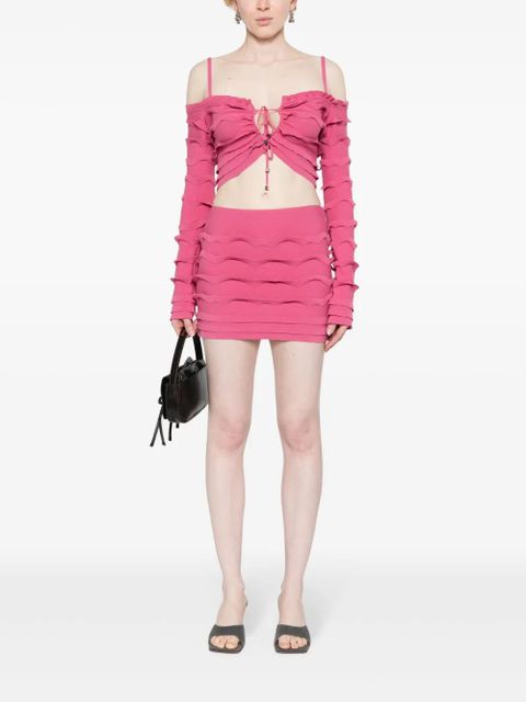 Blumarine ruffled mini skirt - Pink - zdjęcie produktu nr 2