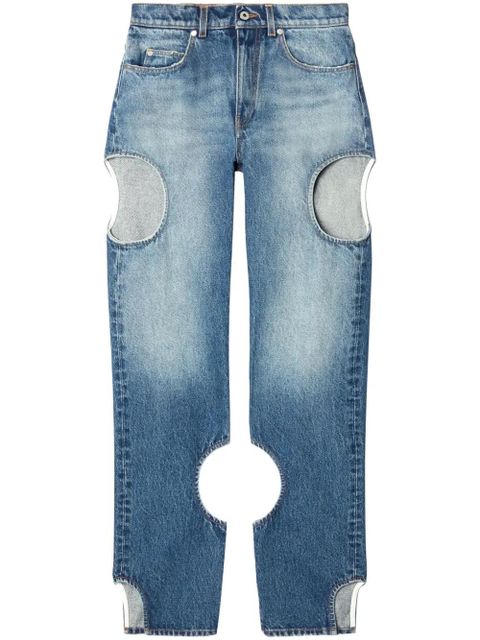Off-White Meteor cut-out straight-leg jeans - Blue - zdjęcie produktu nr 1