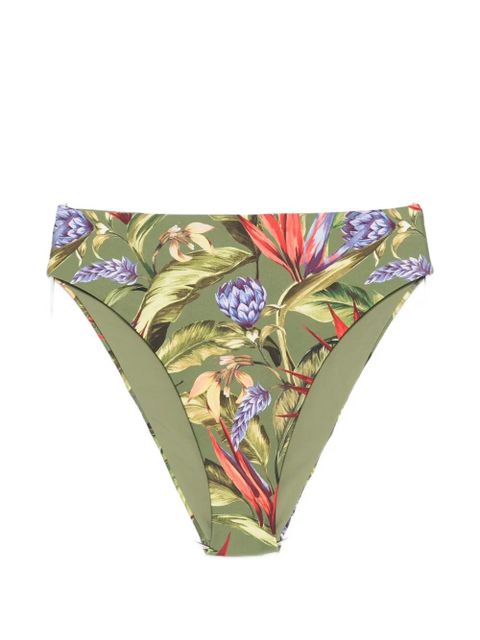 FARM Rio Strilitzia floral-print bikini bottoms - Green - zdjęcie produktu nr 1