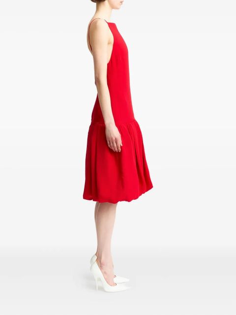 16Arlington Viana balloon-hem square-neck mini dress - Red - zdjęcie produktu nr 2