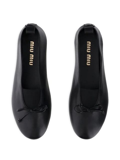 Miu Miu Élan bow-detail ballet flats - Black