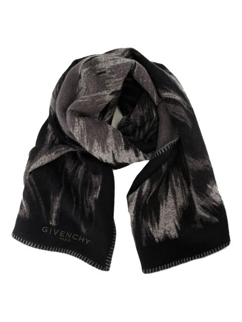 Givenchy animal-print jacquard scarf - Black