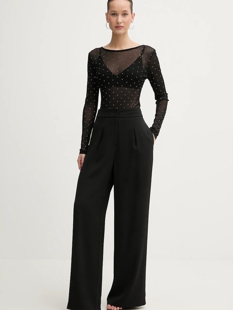 Never Fully Dressed body damska kolor czarny z aplikacją NFDTO1990 - zdjęcie produktu nr 2