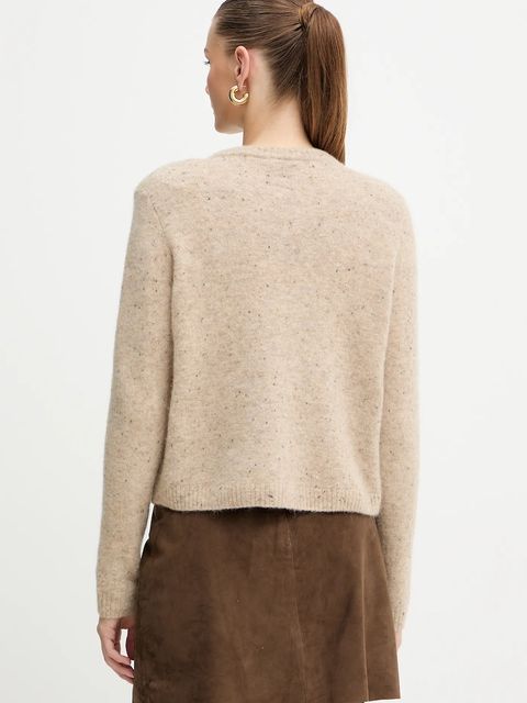 Marella kardigan z dodatkiem wełny damski kolor beżowy 2523346132200