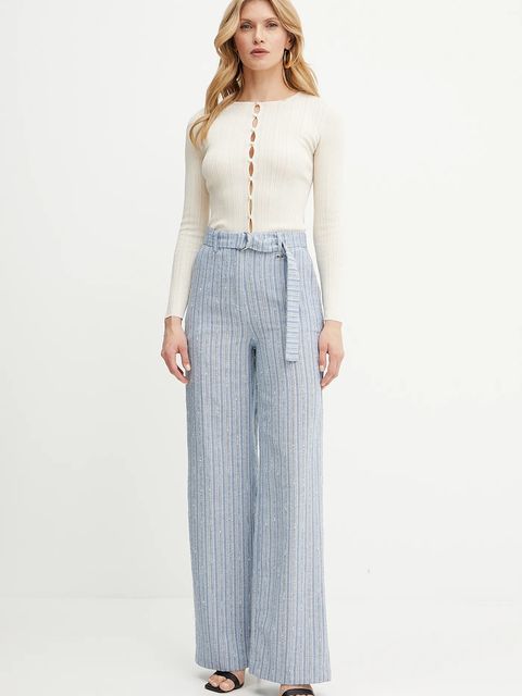 Fracomina spodnie z domieszką lnu - zdjęcie produktu nr 2