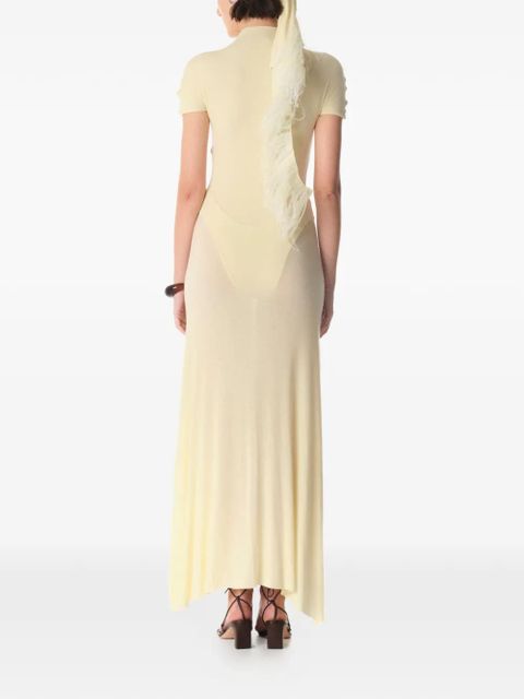 MANURÍ mock-neck maxi dress - Neutrals
