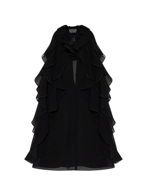 Alexander McQueen ruffled keyhole top - Black - zdjęcie produktu nr 1