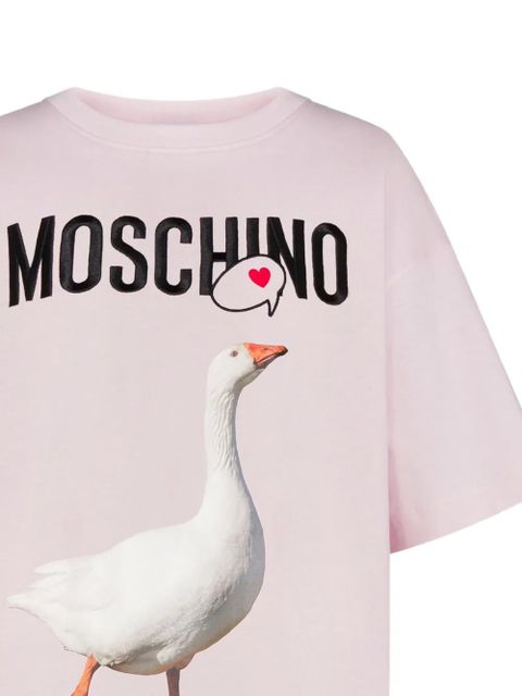 Moschino goose-print mini T-shirt dress - Pink