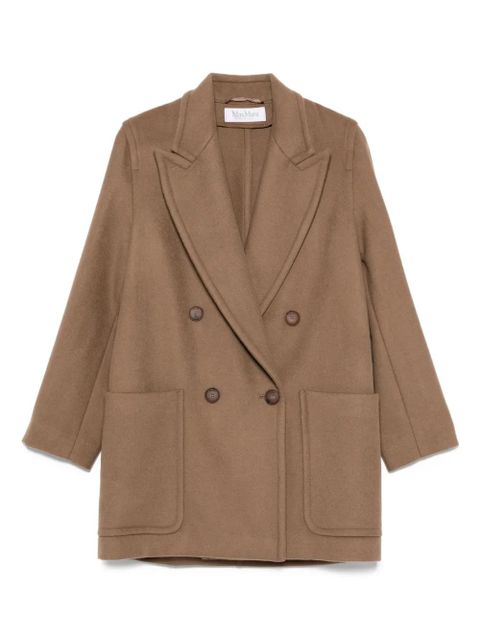 Max Mara double-breasted patch-pocket coat - Brown - zdjęcie produktu nr 1