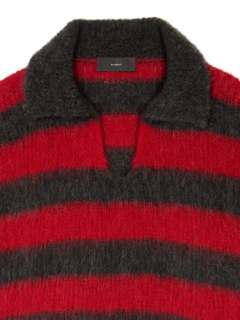 Alanui Grunge striped sweater - Red