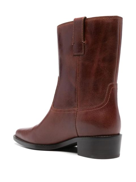 Tory Burch 40mm Double T-motif boots - Brown