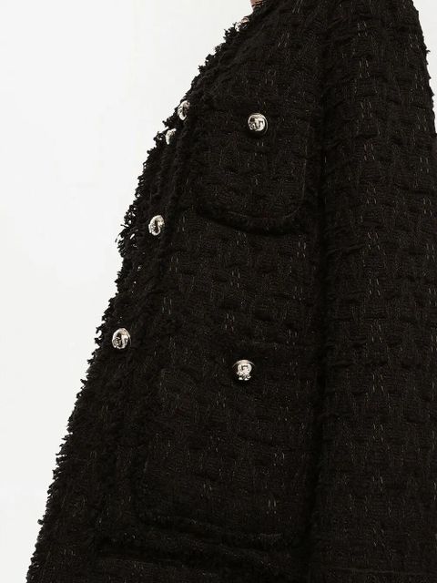 Dolce & Gabbana rush-stitch single-breasted jacket - Black