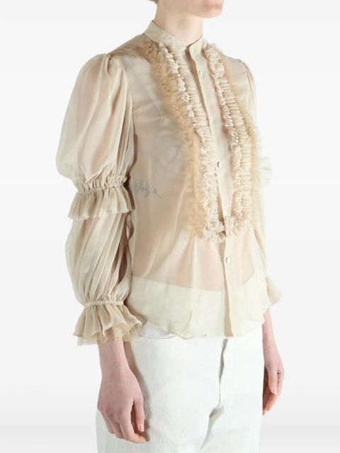 Comme Des Garçons ruffled shirt - Neutrals