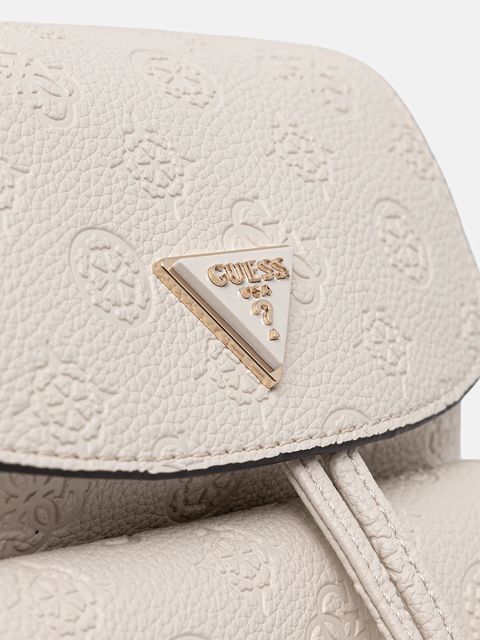 Guess plecak CRESIDIA damski kolor beżowy mały z aplikacją HWPD98 88310