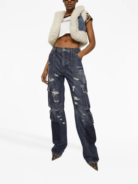 Dolce & Gabbana denim cropped gilet - Blue