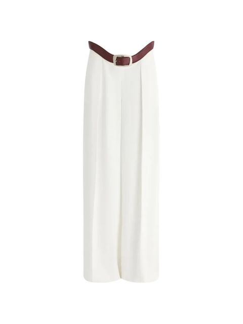 Jean Paul Gaultier belted trousers - White - zdjęcie produktu nr 1