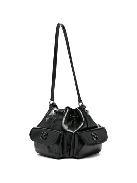 Off-White Dumbo.B chain pocket bucket bag - Black