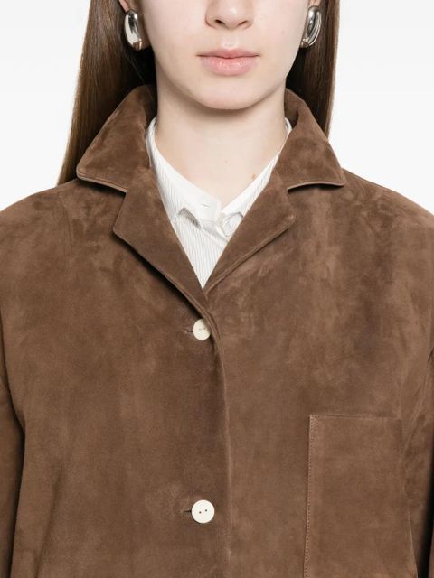 The Row Janine chest-pocket buttoned shirt - Brown