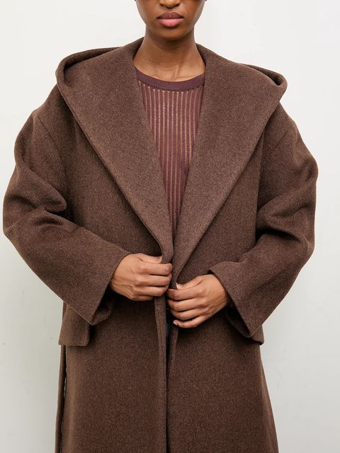 Answear.LAB płaszcz wełniany kolor brązowy