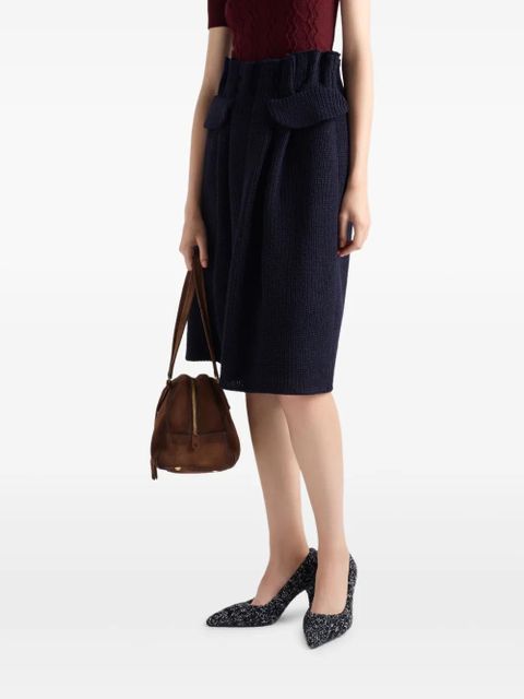 Prada wool midi skirt - Black