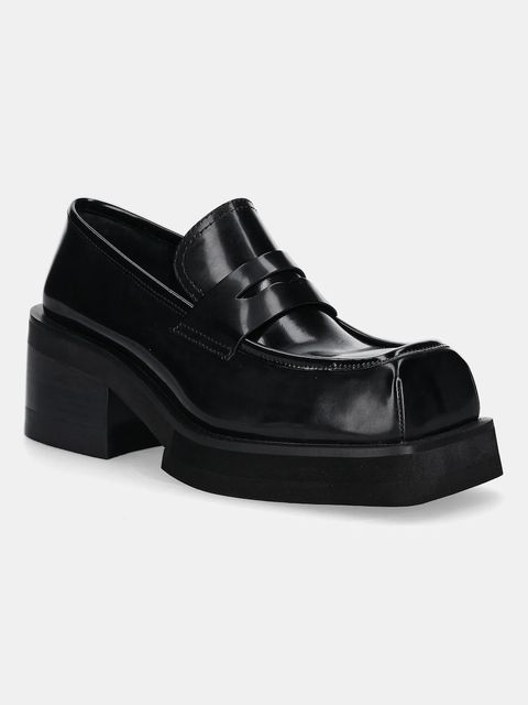 Jeffrey Campbell czółenka skórzane CLASSICAL kolor czarny na słupku C529EF-08 - zdjęcie produktu nr 1