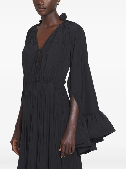 Lanvin ruffled midi dress - Black