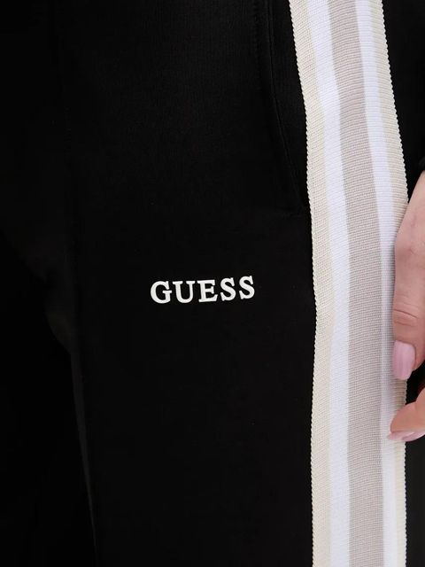 Guess spodnie dresowe YARROW damskie kolor czarny z nadrukiem V5GB12 KCRU2
