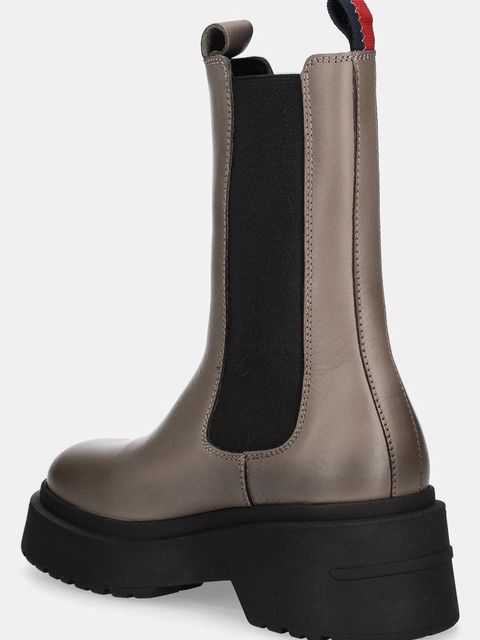 Tommy Jeans sztyblety skórzane TJW CHUNKY CHELSEA