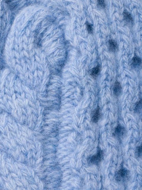 Prada cable-knit beanie - Blue - zdjęcie produktu nr 2