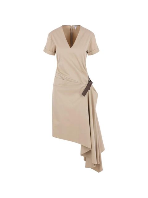 LOEWE belted draped dress - Neutrals - zdjęcie produktu nr 1