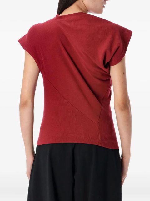 Vivienne Westwood Hebo asymmetric-neck ribbed sweater - Red